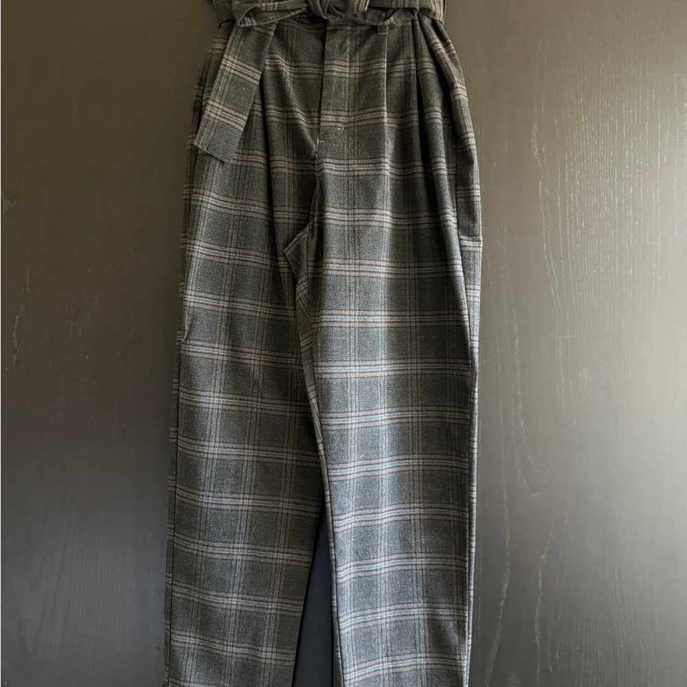 a new day Men's Gray Checkered Dress Pants